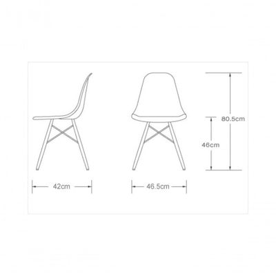 Escrivaninha Porto Preto 90cm e Cadeira Eiffel Charles Eames Branco