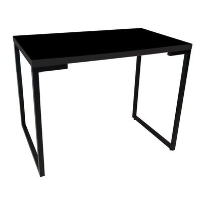 Escrivaninha Porto Preto 90cm e Cadeira Eiffel Charles Eames Branco