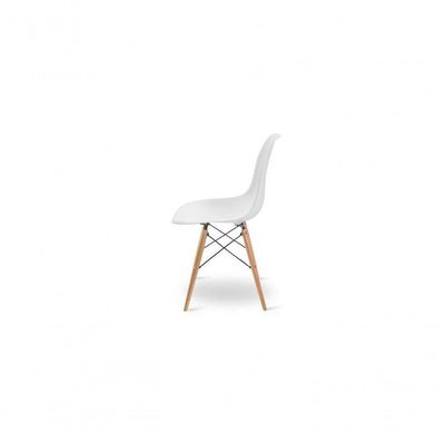 Escrivaninha Porto Preto 90cm e Cadeira Eiffel Charles Eames Branco