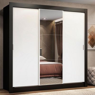 Guarda Roupa Lyon 3 Portas com Espelho e 2 Gavetas Madesa
