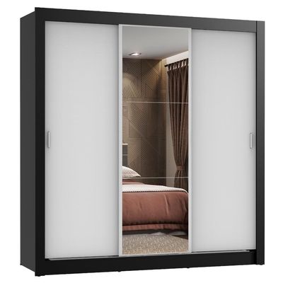 Guarda Roupa Lyon 3 Portas com Espelho e 2 Gavetas Madesa