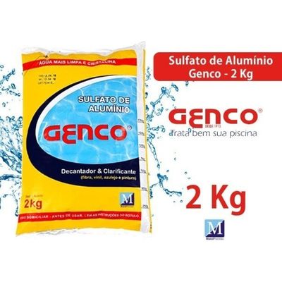 Sulfato De Alumínio Genco Decanta E Clarifica Água Piscinas