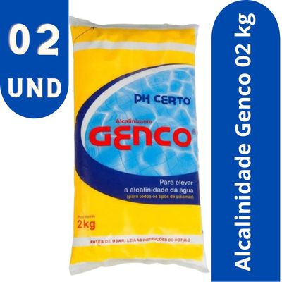 Kit 2 Ph Certo Genco Elevador De Alcalinidade Piscinas 2kg