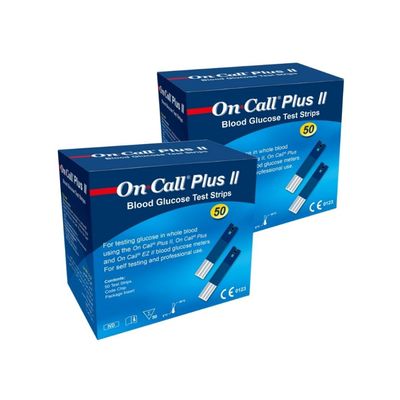 100 Tiras de Glicose On Call Plus II