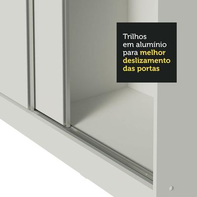 Guarda Roupa Casal Eros 3 Portas de Correr Espelhos Madesa