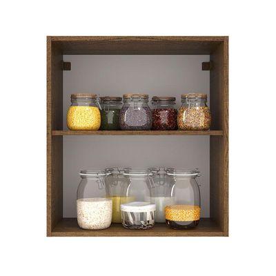 Armário Aéreo Madesa Agata 60 Cm 1 Porta Rustic Cinza