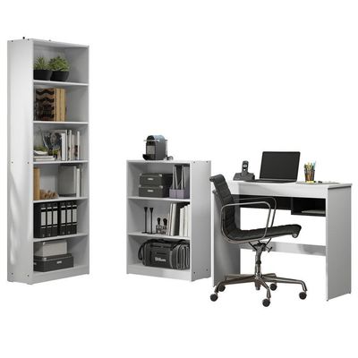 Escrivaninha Madesa Rubi + Estante 6908 + Estante 6907