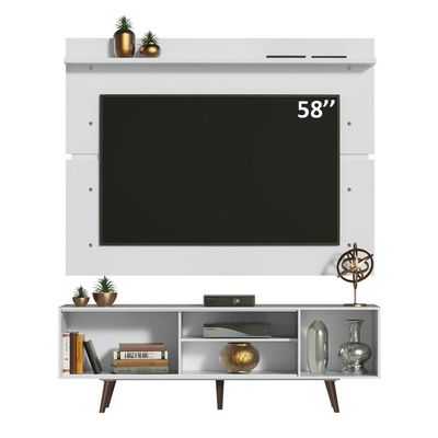 Rack e Painel para TV até 65" Branco Dubai Madesa