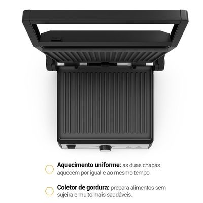 Grill Philco 2 em 1 Chapas Removíveis e abertura 180° PGR50A 127V
