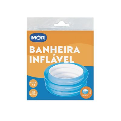 Banheira Inflável 80 Litros - azul