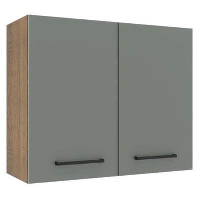 Armário Aéreo com 2 Portas Cinza Agata Madesa