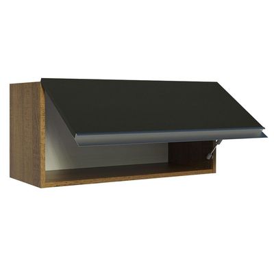 Armário Aéreo de Cozinha Glamy 70cm 1 Porta Basculante Preto