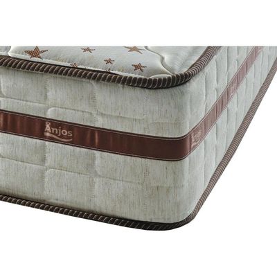 Cama Box Solteiro: Colchão Molas Anjos MasterPocket Ensacadas Classic + Base CRC Suede Clean(88x188)