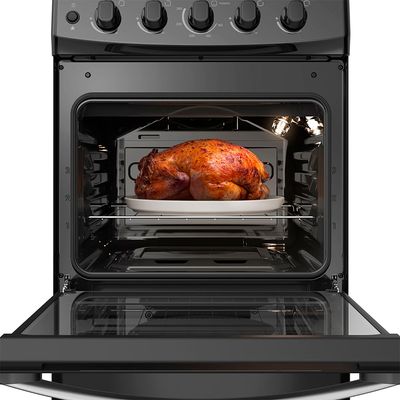 Fogão 4 Bocas Continental Preto Automático com TOPLimpaFácil e Mesa de Vidro (FC4FP) Bivolt