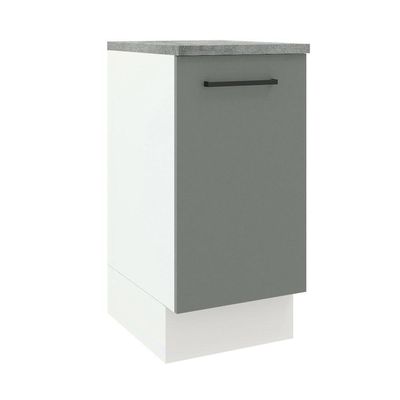 Balcão Madesa Agata 40cm 1 Porta Branco Cinza