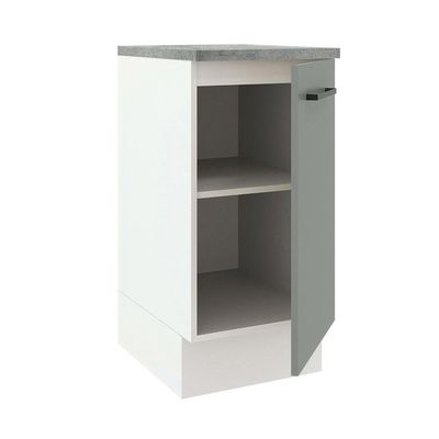Balcão Madesa Agata 40cm 1 Porta Branco Cinza