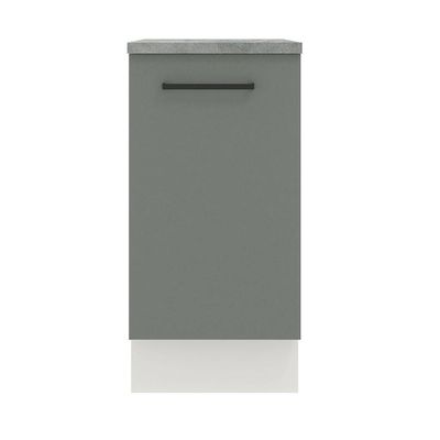 Balcão Madesa Agata 40cm 1 Porta Branco Cinza