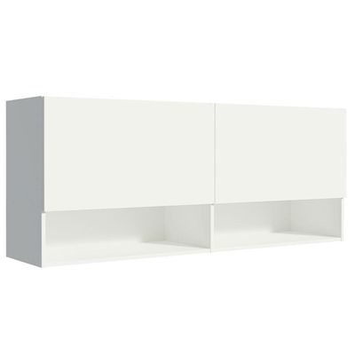 Armário Aéreo Para Quarto Com Nicho E Prateleira 120cm Branco Madesa Branco