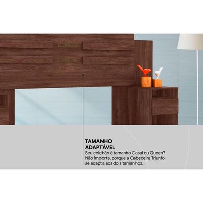 Cabeceira Cama Box Madeirado Casal Triunfo c/ 2 Gavetas Branco - Demóbile