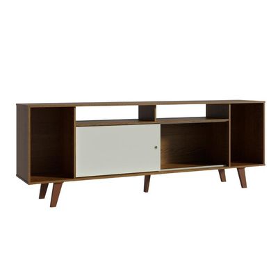 Rack para TV até 65" Cancun com Pés Rustic/Branco Madesa