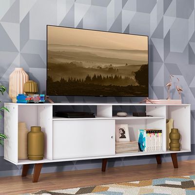 Rack para TV até 65" Cancun com Pés Branco/Rustic Madesa