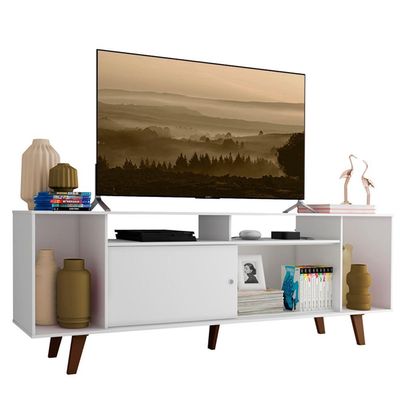 Rack para TV até 65" Cancun com Pés Branco/Rustic Madesa