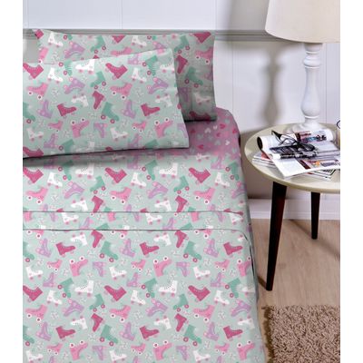 Jogo de Cama Infantil 3 Peças Corttex Verde UN / Verde