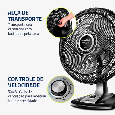 Ventilador de Mesa Mondial 8 Pás Vtx-50-8p - 50cm 127V UNICA