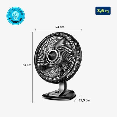 Ventilador de Mesa Mondial 8 Pás Vtx-50-8p - 50cm 127V UNICA