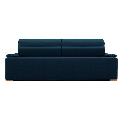 Sofá 3 Lugares Retrátil e Reclinável Lupin Linho Azul Marinho