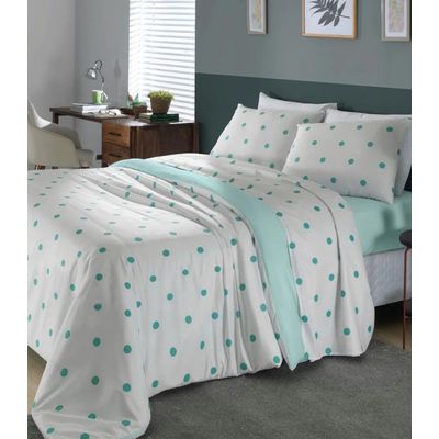 Jogo de Cama Poá Queen Lar E Lazer Azul UN / Azul