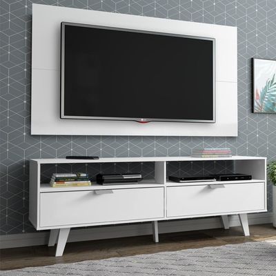Rack e Painel para TV até 50" Oslo Branco Madesa