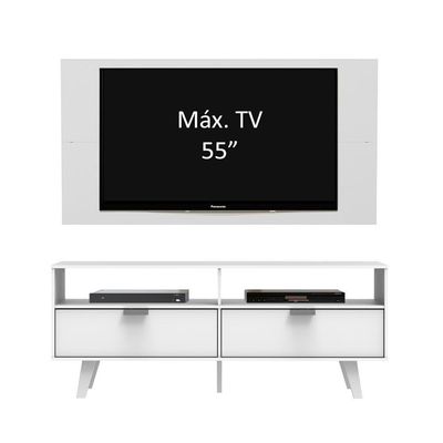 Rack e Painel para TV até 50" Oslo Branco Madesa