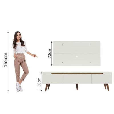 Rack e Painel para TV até 55" Reims Branco Madesa