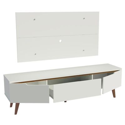 Rack e Painel para TV até 55" Reims Branco Madesa