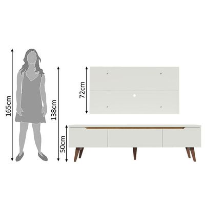 Rack e Painel para TV até 55" Reims Branco Madesa