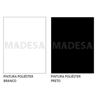 Rack e Painel Reims para TV até 55" Preto/Branco Madesa