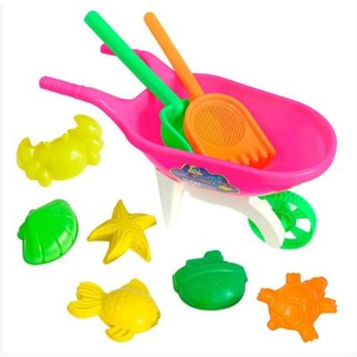 Brinquedo Infantil Carrinho De Mão Praia 9 Pç Rei Do Balde