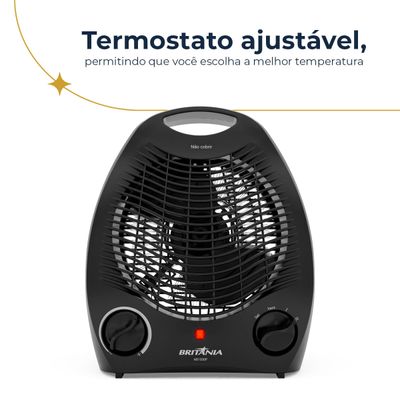 Aquecedor Britânia 2 em 1 com 3 Níveis de Potência AB1500P 127V