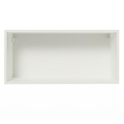 Armário Aéreo de Cozinha Agata 70cm 1 Porta Branco Cinza