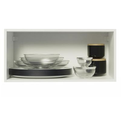 Armário Aéreo de Cozinha Agata 70cm 1 Porta Branco Cinza