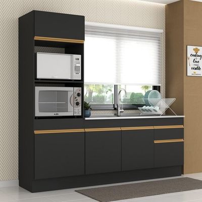 Cozinha Compacta+Armário E Balcão Preta
