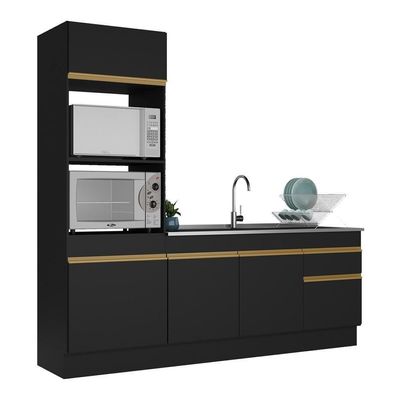 Cozinha Compacta+Armário E Balcão Preta