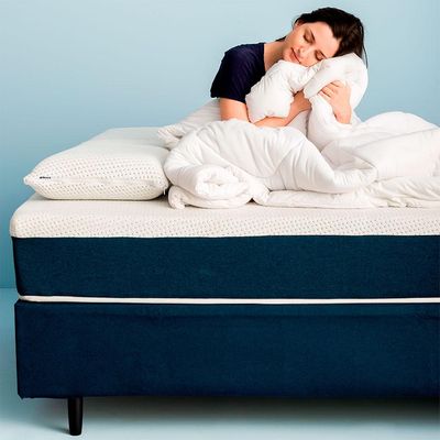 Colchão Viúva Guldi Firme Mola Ensacada (25x128x188) Branco e Azul