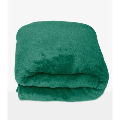 Manta de Microfibra Lisa Casal Infinita Cor Verde UN / Verde