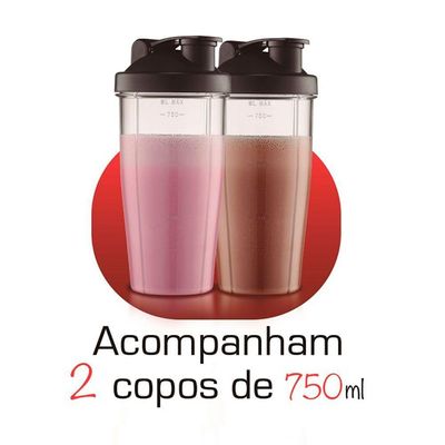 Liquidificador Portátil Mondial Personal Blender 127v preto 110
