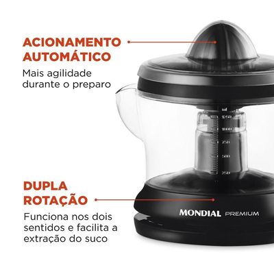 Espremedor Mondial Premium E-02 Espremedor-127v-preto 110V