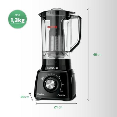 Liquidificador Mondial Turbo Power L-99-fb 127v-preto 110V