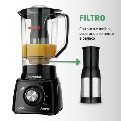 Liquidificador Mondial Turbo Power L-99-fb 127v-preto 110V