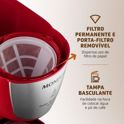 Cafeteira Elétrica Mondial Dolce Arome C-35-18x Cafeteira C-35-18x 220v/60hz Jarra De Vidro 220V
